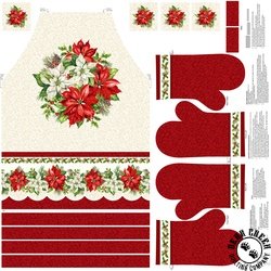 Northcott Holiday Joy Apron Panel