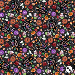 Blank Quilting Spooky Aura Candies Black