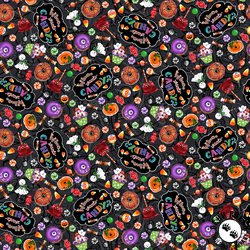 Blank Quilting Spooky Aura Candies Black Blank Quilting Spooky Aura Candies Black