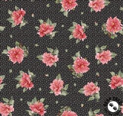 Maywood Studio Marlowe Tossed Flower Black