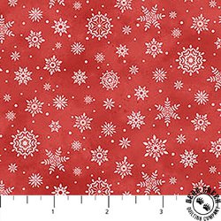 Northcott The Christmas Mouse Snowflake Red