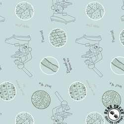 Blank Quilting Science Lab Microscopes Aqua Blank Quilting Science Lab Microscopes Aqua