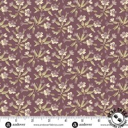 Andover Fabrics Forest Glen Tuberose Eggplant