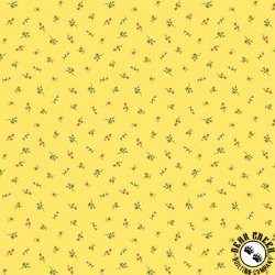 Windham Fabrics Lily Floral Spritz Pale Yellow