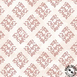 P&B Textiles Le Jardin Diamond Geo Ecru/Red P&B Textiles Le Jardin Diamond Geo Ecru/Red