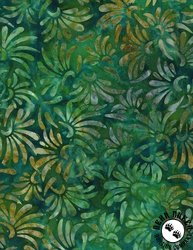 Wilmington Prints Copper Mountain Batiks Petal Toss Green