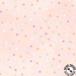 Maywood Studio Little Chicks Flannel Multi Dots Pink