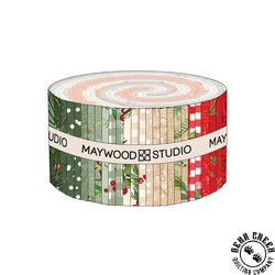 Winter Wreaths Strip Roll by Maywood Studio Winter Wreaths Strip Roll by Maywood Studio