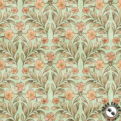 QT Fabrics HedgeHugs Floral and Leaf Sage