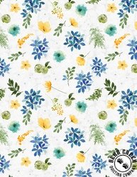 Wilmington Prints Sunlit Serenade Large Floral White Wilmington Prints Sunlit Serenade Large Floral White