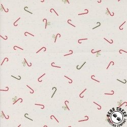 Moda Purrfect Christmas Candy Canes Pearl Moda Purrfect Christmas Candy Canes Pearl