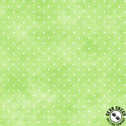 Maywood Studio Playtime Flannel Tiny Dot Green