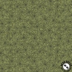 P&B Textiles Hocus Pocus Allover Webs Green P&B Textiles Hocus Pocus Allover Webs Green