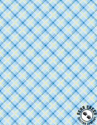 Wilmington Prints Gnome Grown Plaid Blue