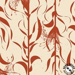Benartex Wishflower Broomcorn Orange/Natural Benartex Wishflower Broomcorn Orange/Natural