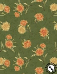 Wilmington Prints Chickadee Charm Floral Toss Green Wilmington Prints Chickadee Charm Floral Toss Green