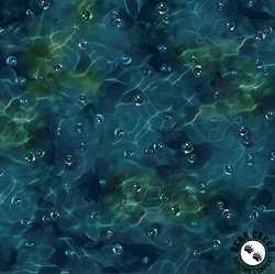 P&B Textiles Koi Pond Reflections Dark Blue/Green P&B Textiles Koi Pond Reflections Dark Blue/Green