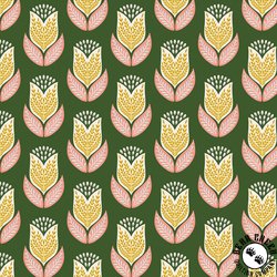 Cloud9 Fabrics Honey Garden Tulips Jade Cloud9 Fabrics Honey Garden Tulips Jade