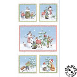 P&B Textiles Frost and Fable Festive Friends Panel