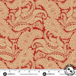 Andover Fabrics Carolina Broad Damask Red