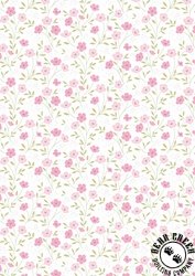 Lewis and Irene Fabrics Pressed Flowers Timeless Blossom White Lewis and Irene Fabrics Pressed Flowers Timeless Blossom White