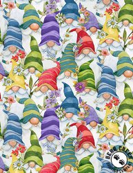 Wilmington Prints Gnome Grown Packed Gnomes Multi