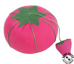 Dritz Tomato Pin Cushion with Emery Sharpener - PINK Dritz Tomato Pin Cushion with Emery Sharpener - PINK