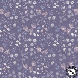 Lewis and Irene Fabrics Evenfall Night Garden Deep Purple