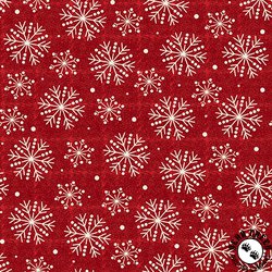 Maywood Studio Holly Jolly Flannel Snowflakes Red