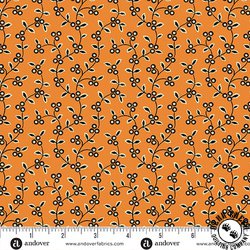 Andover Fabrics Midnight Moon Vine Pumpkin