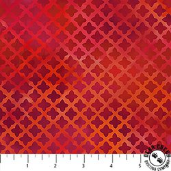 Northcott Boho Blooms Mini Grid Red