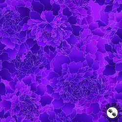 Henry Glass Peony Paradise 118 Inch Wide Backing Fabric Deep Purple Henry Glass Peony Paradise 118 Inch Wide Backing Fabric Deep Purple