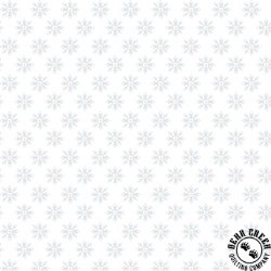 Henry Glass Quilters Flour IV Small Snowflakes White on White