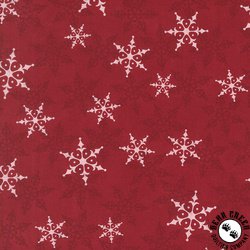 Moda Winter Friends Falling Snow Berry Red