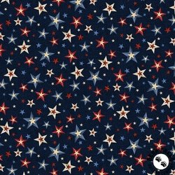 P&B Textiles Love and Glory Burlap Star Toss Navy