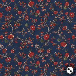 Windham Fabrics Duchess Blooming Vine Indigo Windham Fabrics Duchess Blooming Vine Indigo