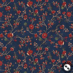 Windham Fabrics Duchess Blooming Vine Indigo