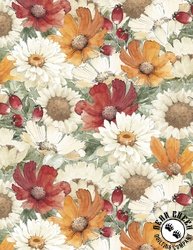 Wilmington Prints Harvest Blooms Packed Florals Multi Wilmington Prints Harvest Blooms Packed Florals Multi