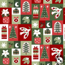 P&B Textiles Christmas Miniatures III Holiday Patchwork Red/Green