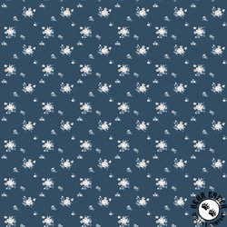 Riley Blake Designs Serenity Blues Delicate Roses Navy