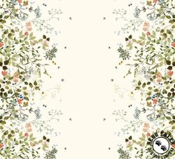 Windham Fabrics Bloomfield Double Border Wild Blooms Ivory
