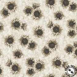 Blank Quilting Autumn Vibes Sunflower Toss Ecru