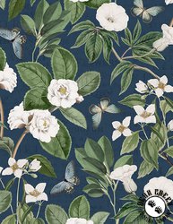 Wilmington Prints Garden Grace Botanical All Over Navy