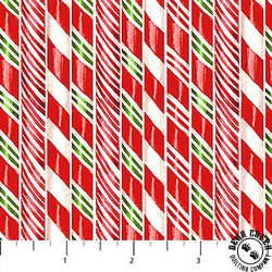 Northcott Sugar Coated Candy Cane Stripe White/Multi