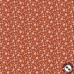 Andover Fabrics Heartland Hearts and Flowers Redbud