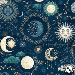 Andover Fabrics Luna Cosmos Blue Andover Fabrics Luna Cosmos Blue