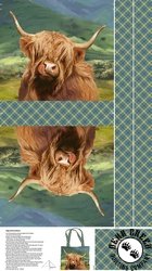 Northcott Highland Home Canvas Tote Panel