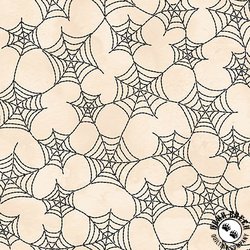 Maywood Studio Spooky Stitches Spiderwebs Cream