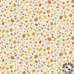 Andover Fabrics Hello Autumn Foliage Cascade Cream
