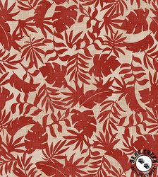 Maywood Studio Breezeway Textured Palms Red/Cream